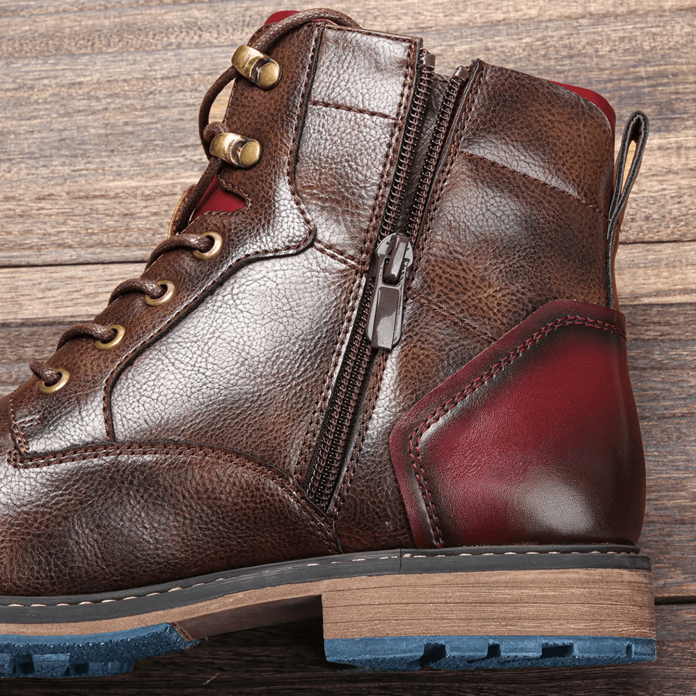Men's Side Zipper Boots with Non-Slip Sole
