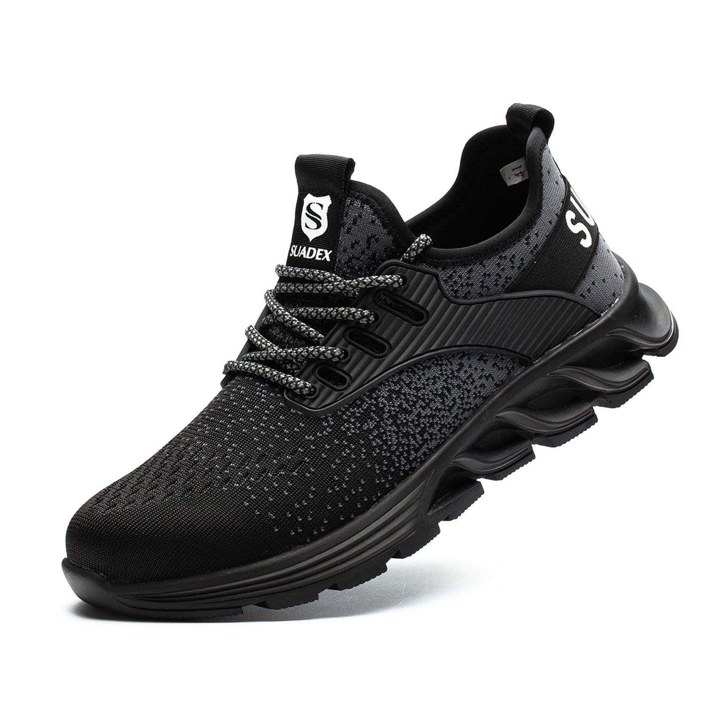 Men's Lightweight Black Steel Toe Safety Boots