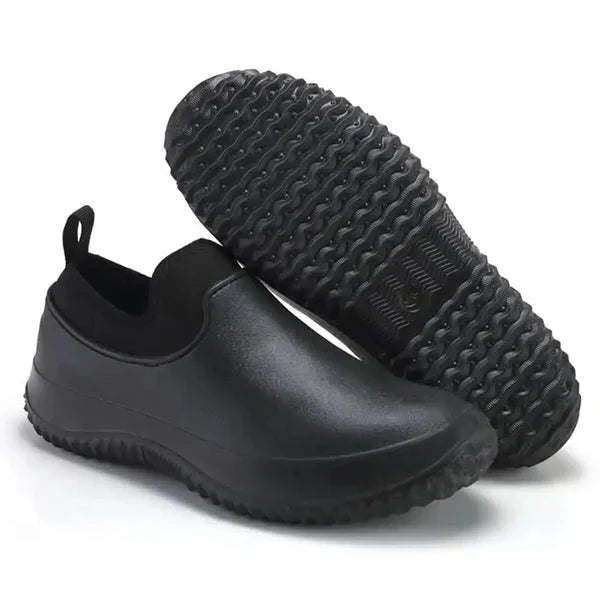 Men's Waterproof Slip-On Industrial Work Shoes with Non-Slip Soles