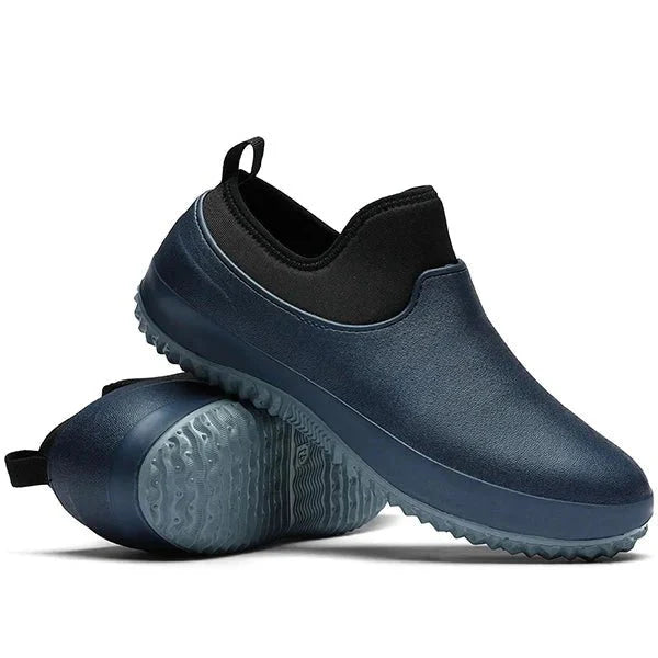 Men's Waterproof Slip-On Industrial Work Shoes with Non-Slip Soles