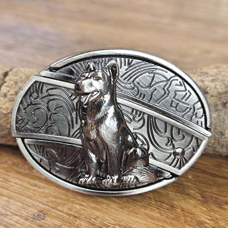 Metal Oval Cowboy Belt Buckle with Hidden EDC Tool
