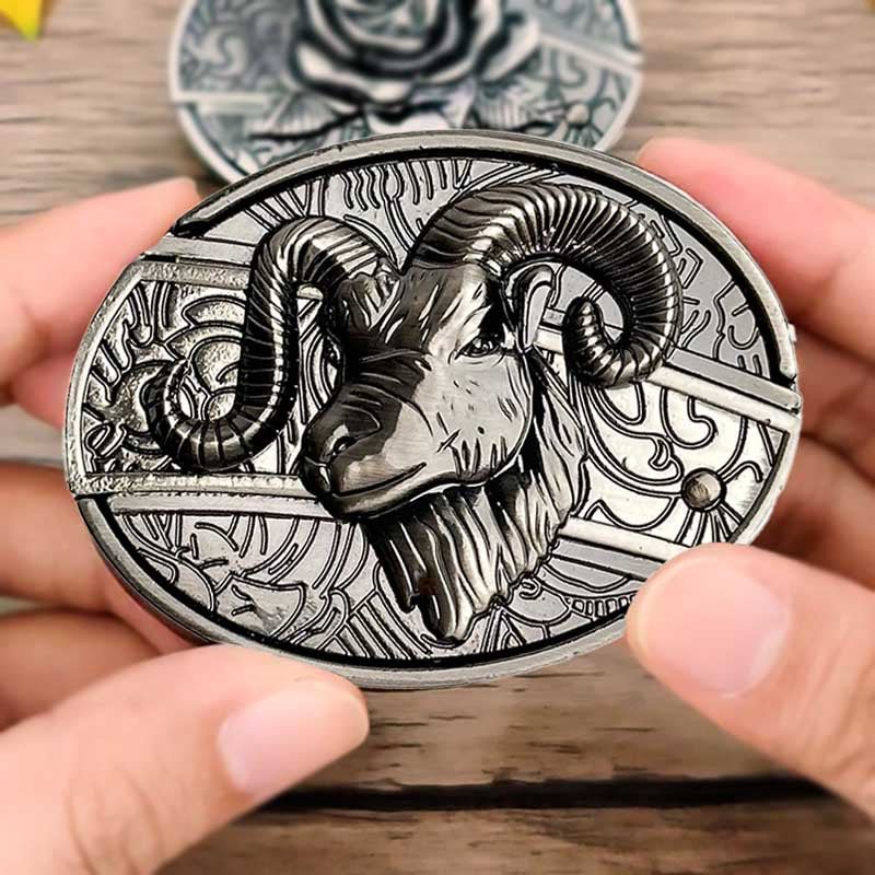 Metal Oval Cowboy Belt Buckle with Hidden EDC Tool