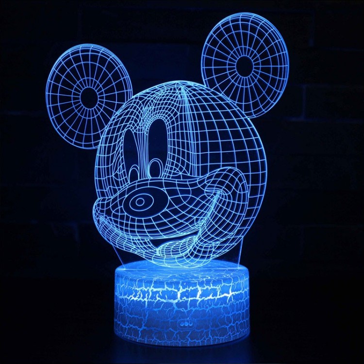 3D Mickey Mouse Head LED Lamp
