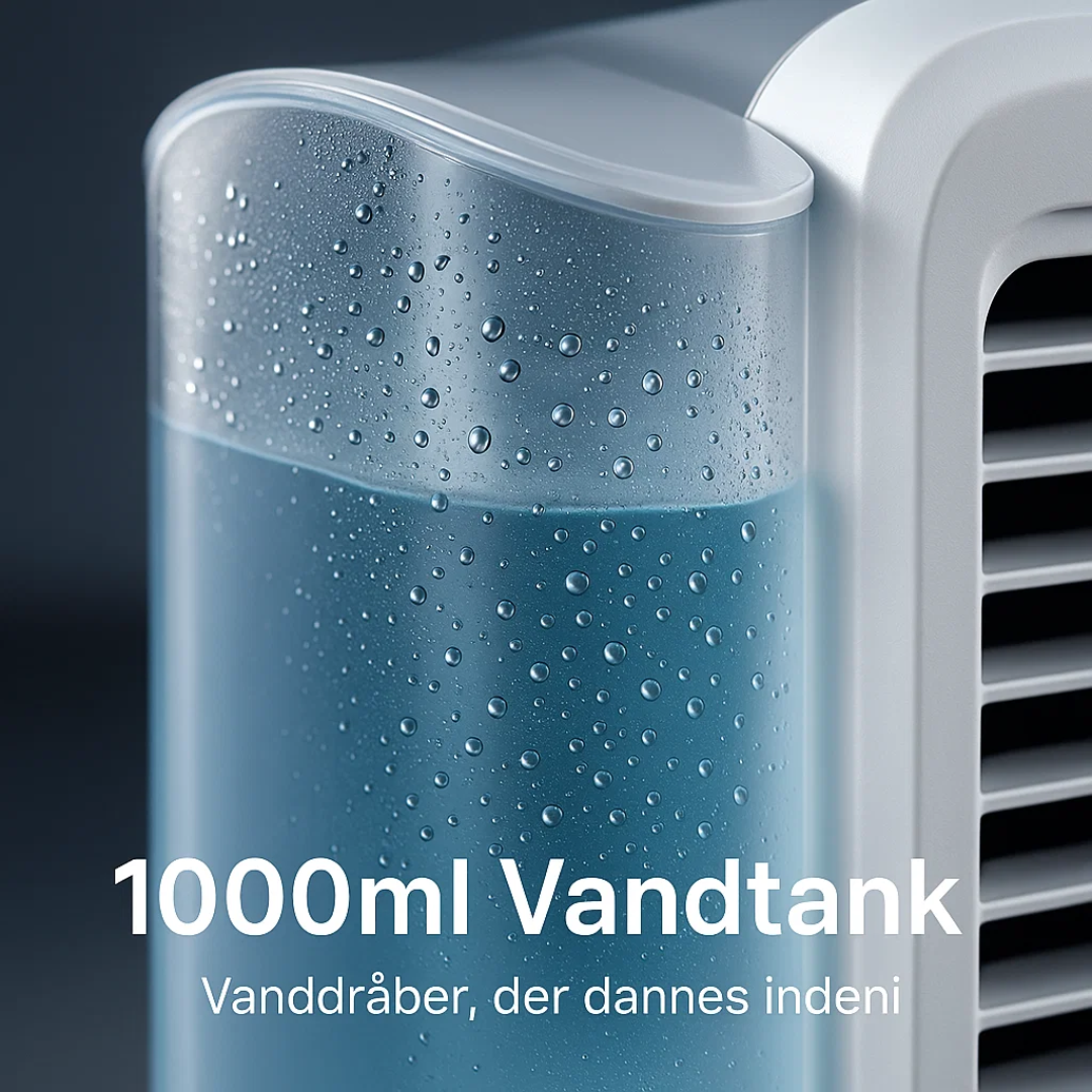 Portable Mini Air Conditioner with 1000ml Water Tank and Adjustable Fan