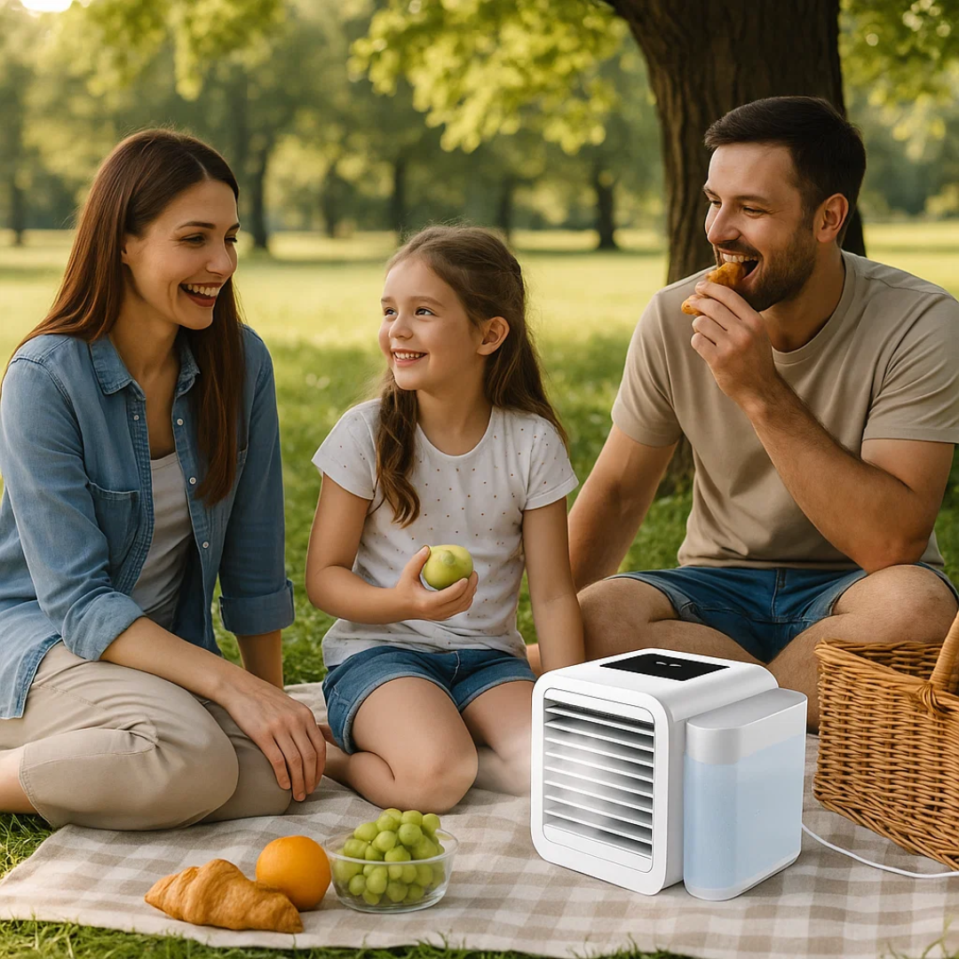 Portable Mini Air Conditioner with 1000ml Water Tank and Adjustable Fan