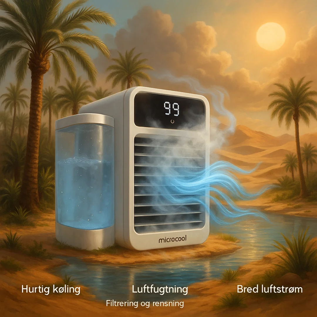 Portable Mini Air Conditioner with 1000ml Water Tank and Adjustable Fan
