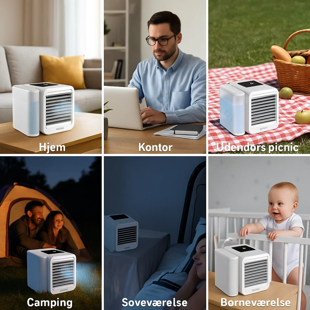 Portable Mini Air Conditioner with 1000ml Water Tank and Adjustable Fan