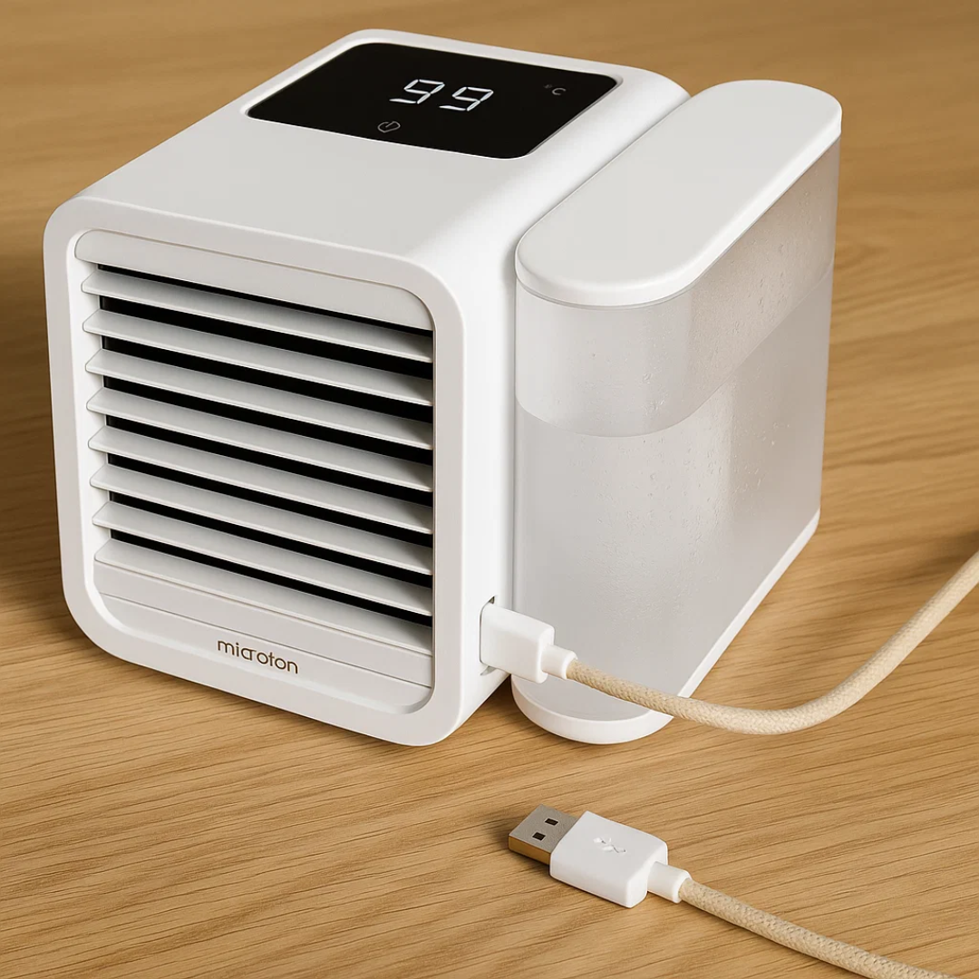 Portable Mini Air Conditioner with 1000ml Water Tank and Adjustable Fan