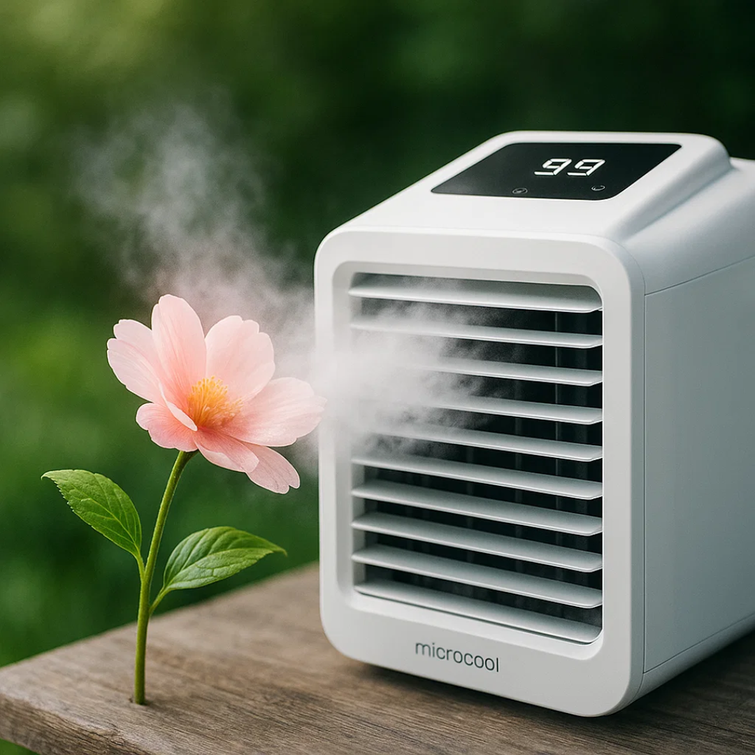 Portable Mini Air Conditioner with 1000ml Water Tank and Adjustable Fan
