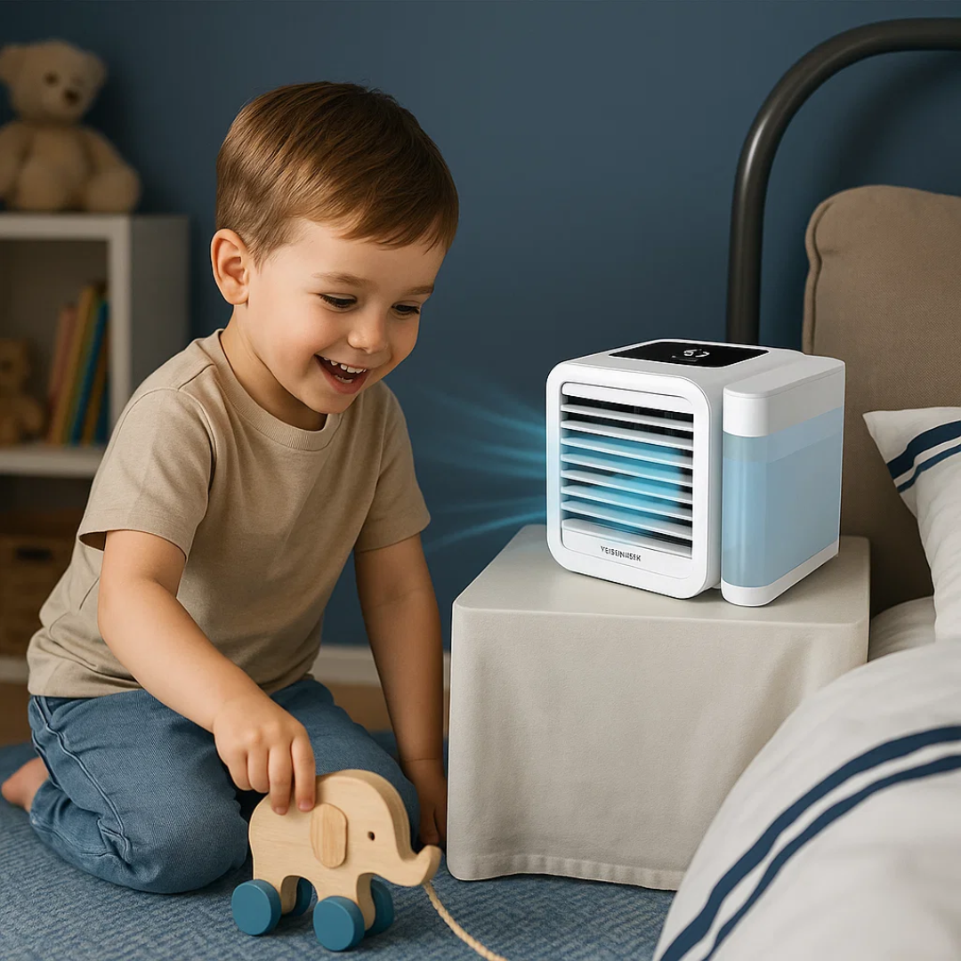 Portable Mini Air Conditioner with 1000ml Water Tank and Adjustable Fan