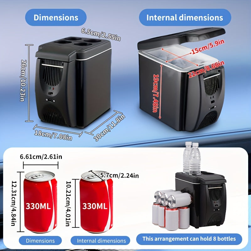 6L Portable Mini Fridge for Car and Travel
