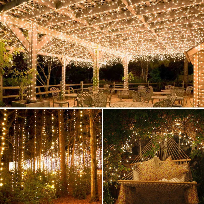 Solar-Powered 33 ft Mini String Lights with 200 LEDs