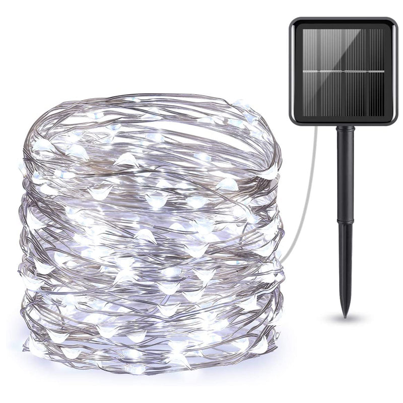 Solar-Powered 33 ft Mini String Lights with 200 LEDs