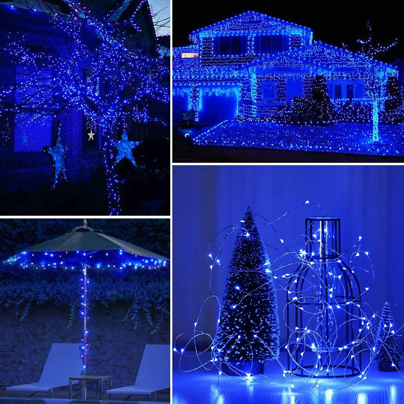 Solar-Powered 33 ft Mini String Lights with 200 LEDs