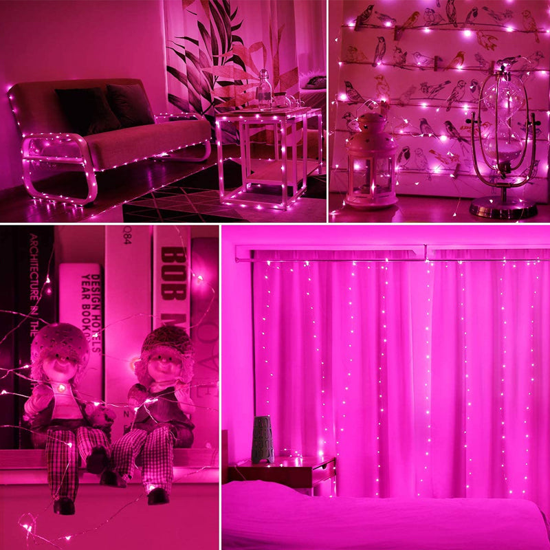 Solar-Powered 33 ft Mini String Lights with 200 LEDs