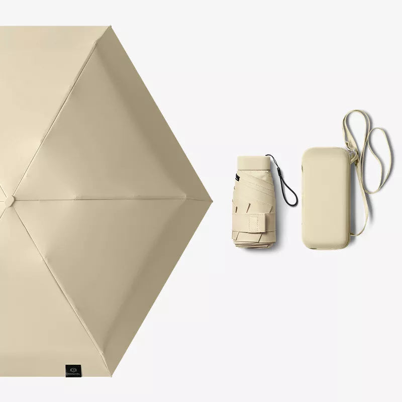Compact Travel Umbrella with UV Protection and Quick-Dry Features