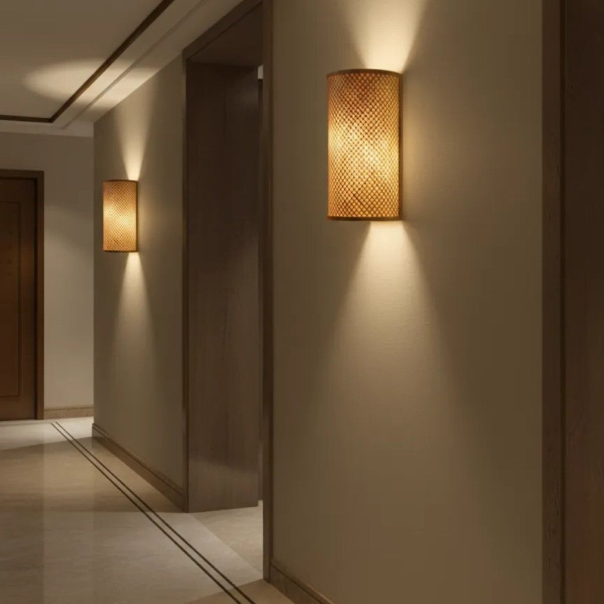 Minimalist Bamboo Wall-Mounted Lamp
