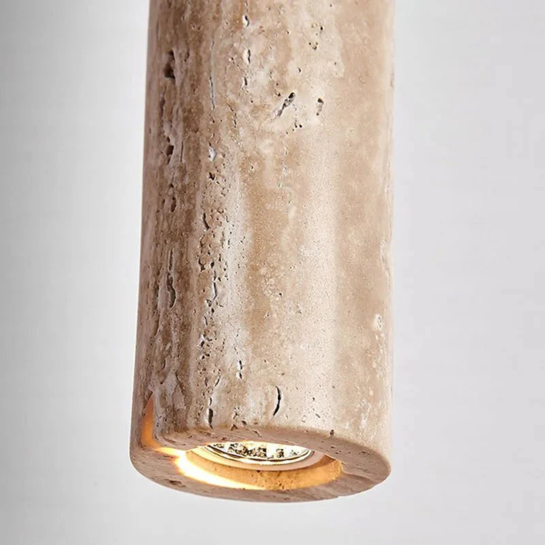Minimalist Travertine LED Pendant Chandelier