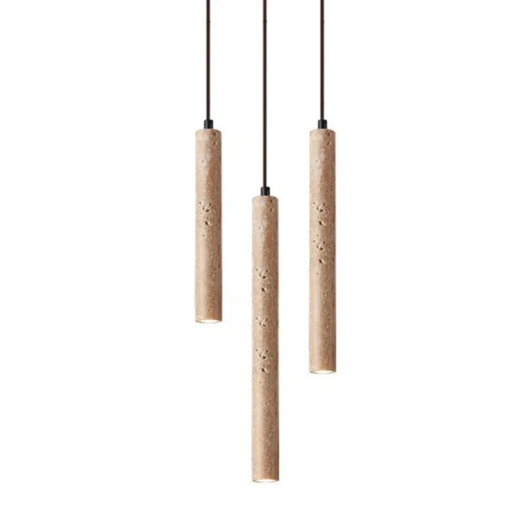 Minimalist Travertine LED Pendant Chandelier