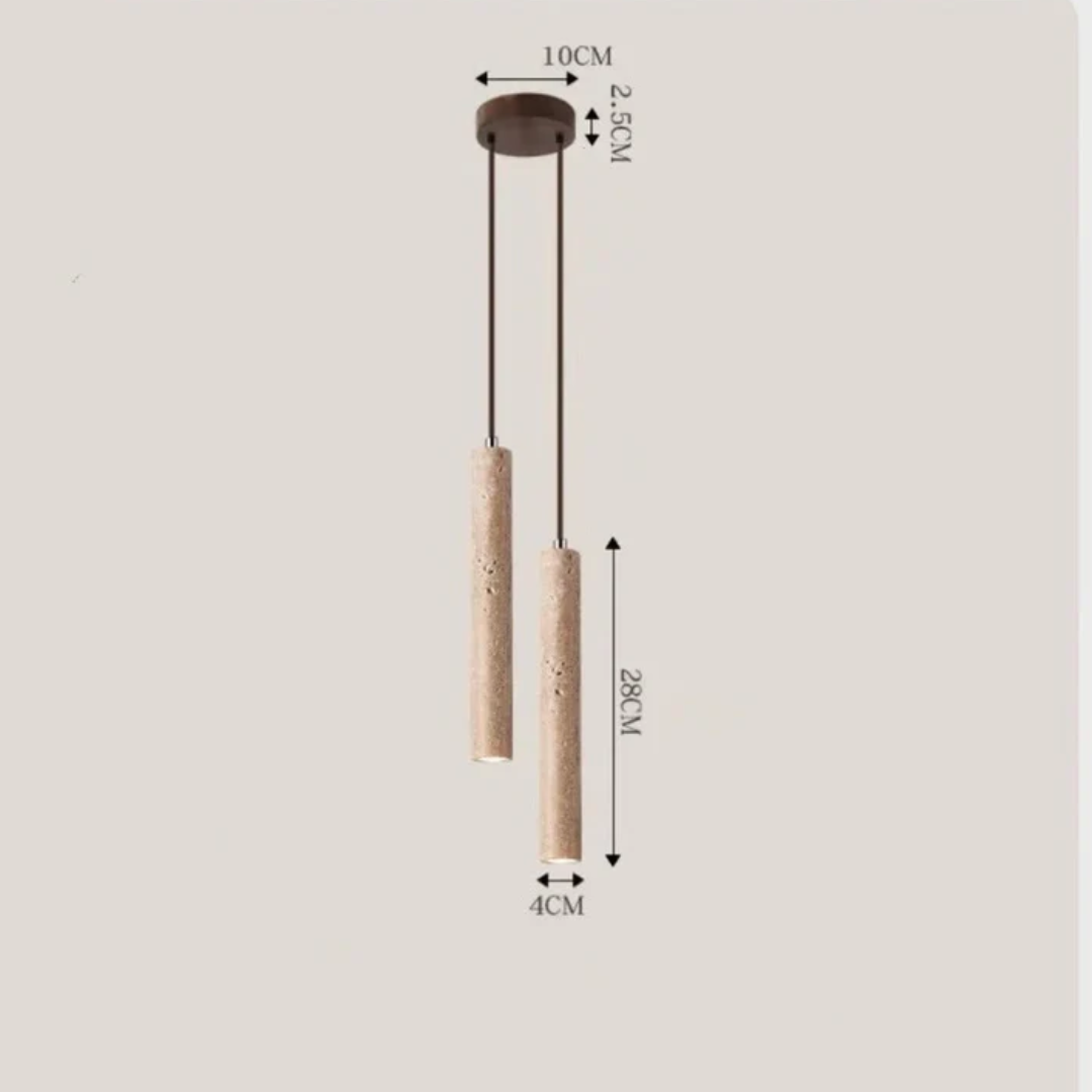 Minimalist Travertine LED Pendant Chandelier