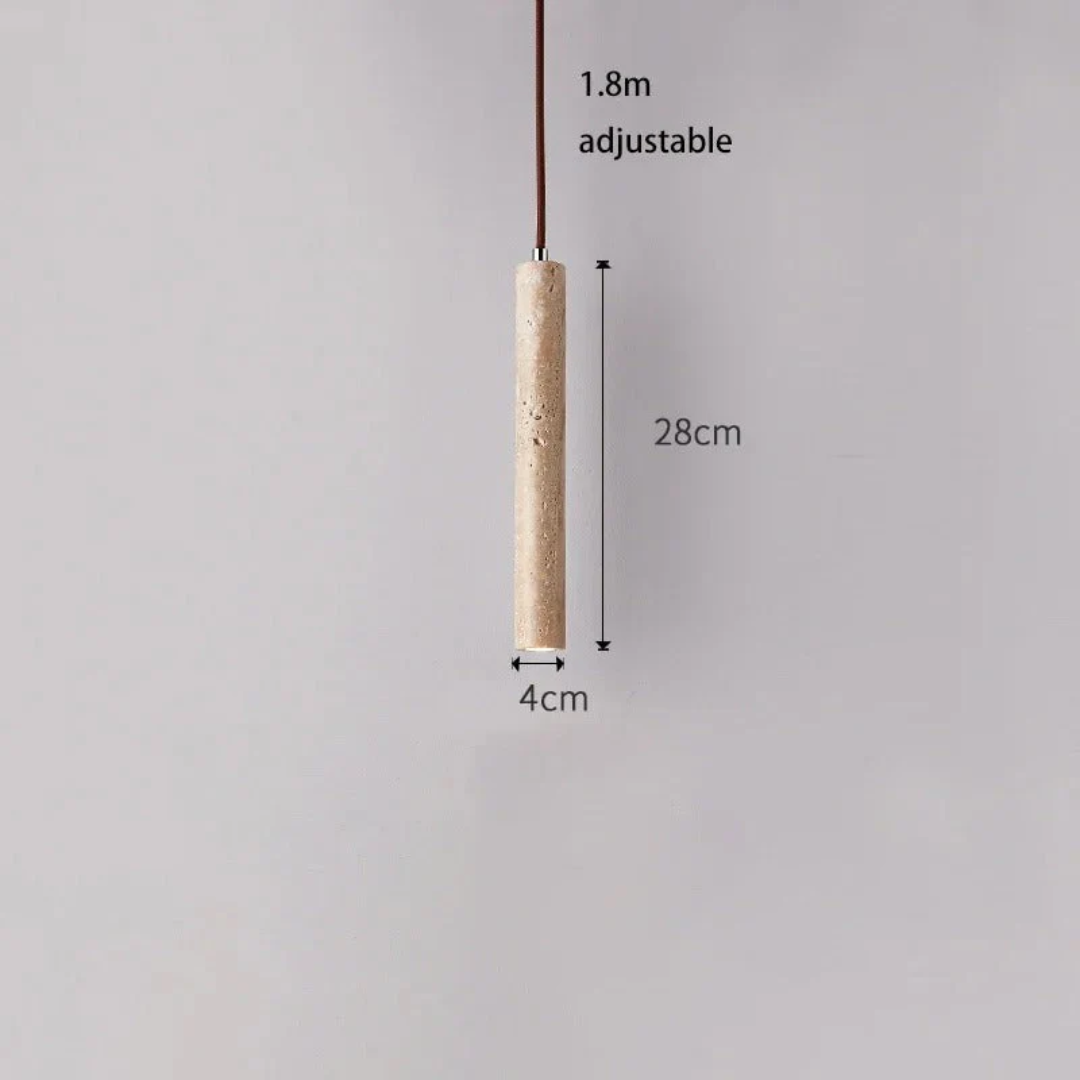 Minimalist Travertine LED Pendant Chandelier