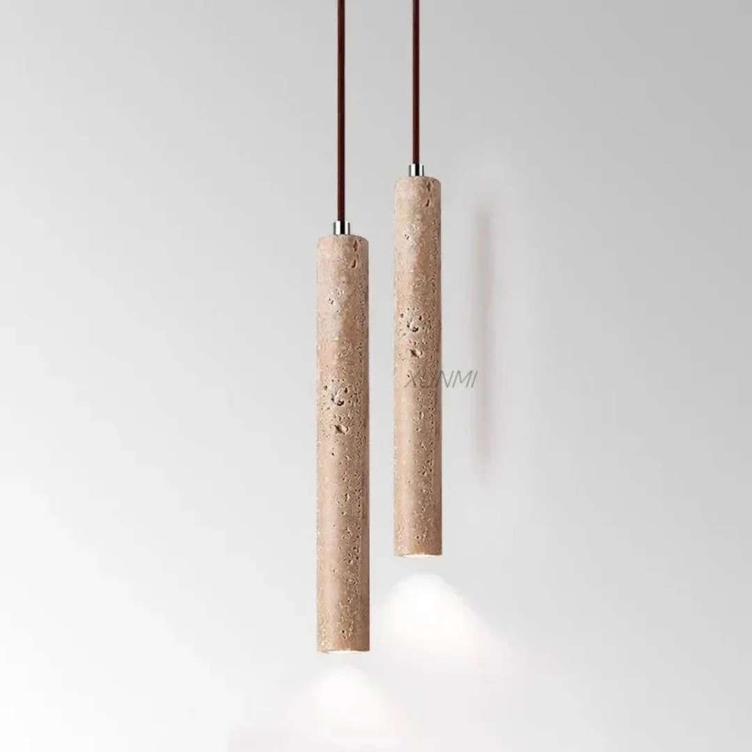 Minimalist Travertine LED Pendant Chandelier