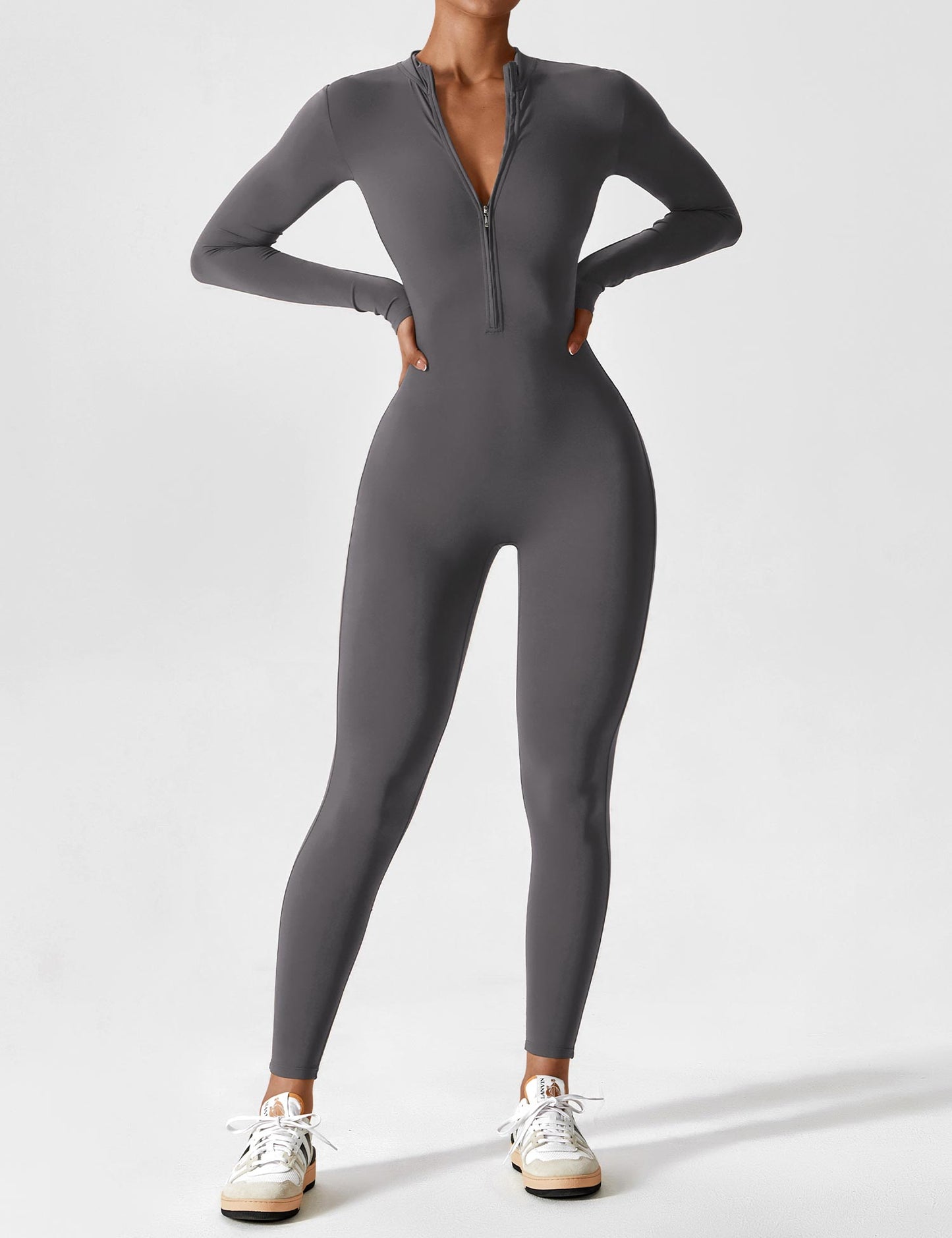 Long-Sleeved Stand Collar Jumpsuit for Women