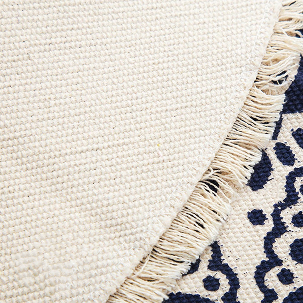 Mandala Accent Rug with Fringed Borders in Multiple Colors