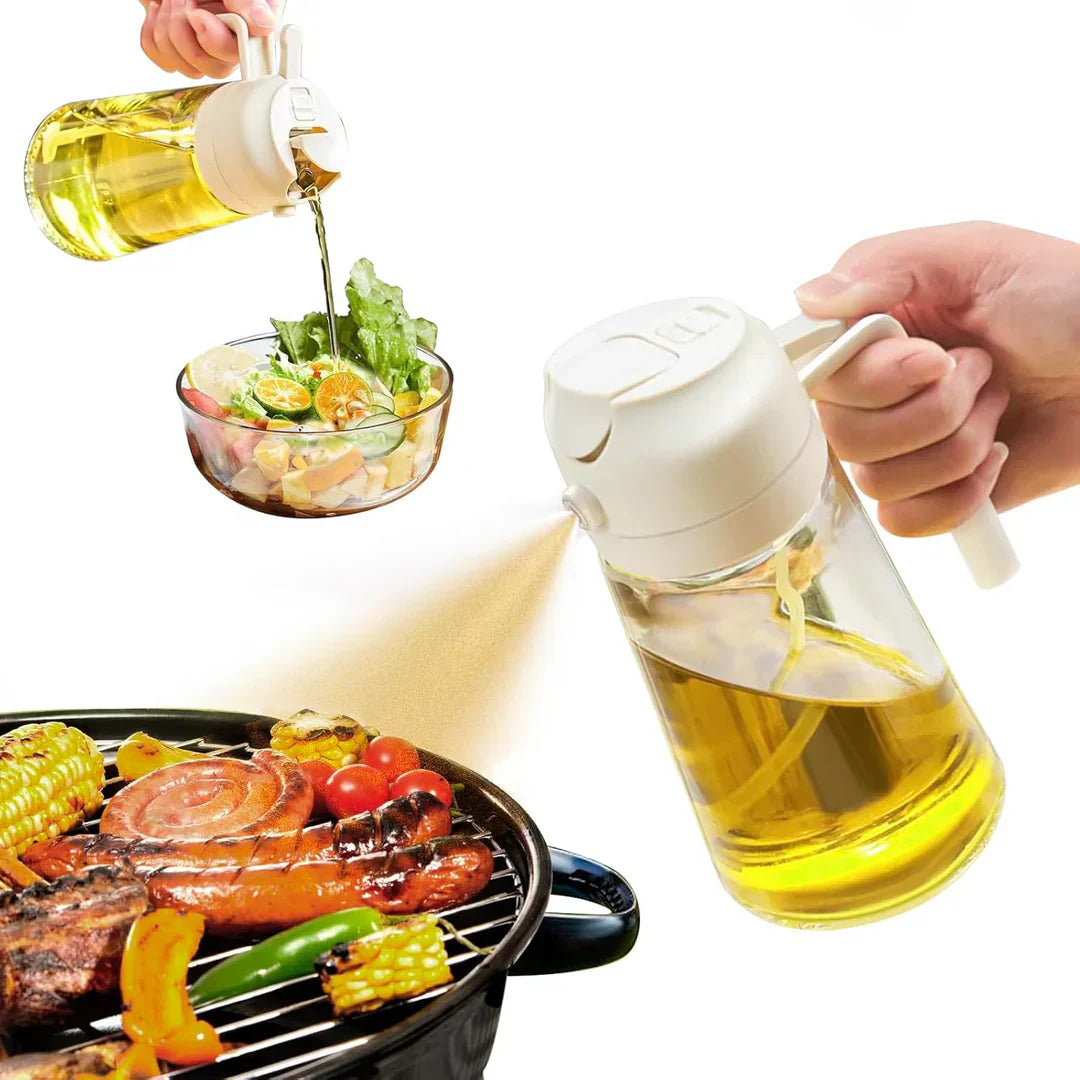 Refillable Glass Oil and Vinegar Spray Pourer
