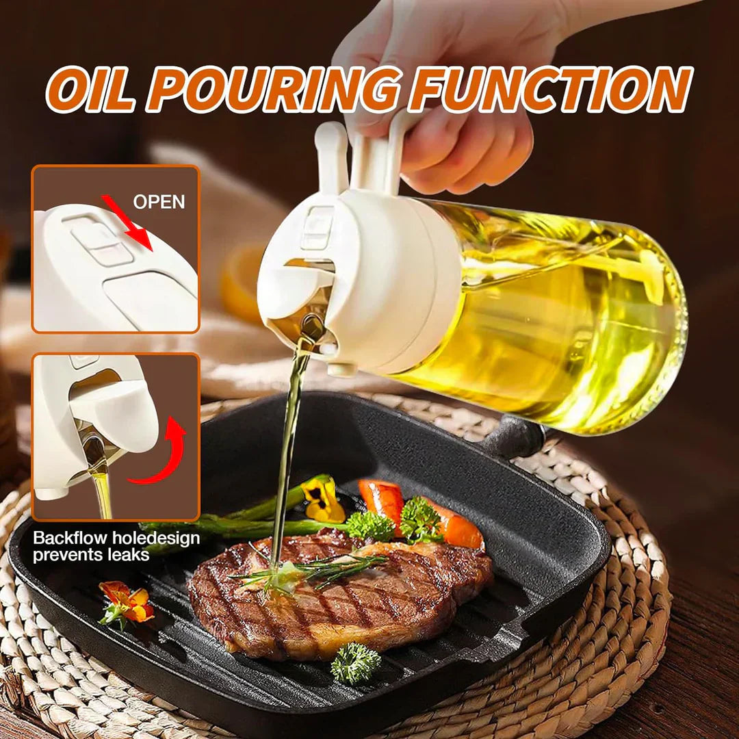 Refillable Glass Oil and Vinegar Spray Pourer