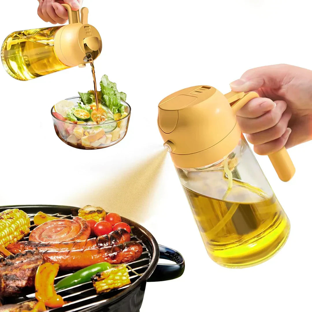 Refillable Glass Oil and Vinegar Spray Pourer