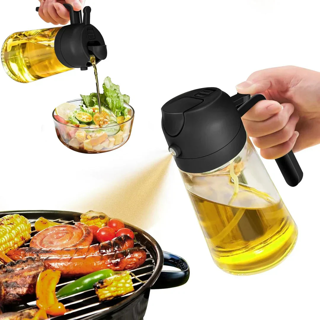 Refillable Glass Oil and Vinegar Spray Pourer