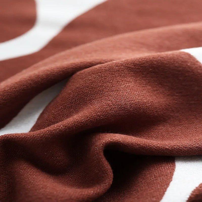 Modern Bohemian Cotton Throw Blanket – Cozy Abstract Design