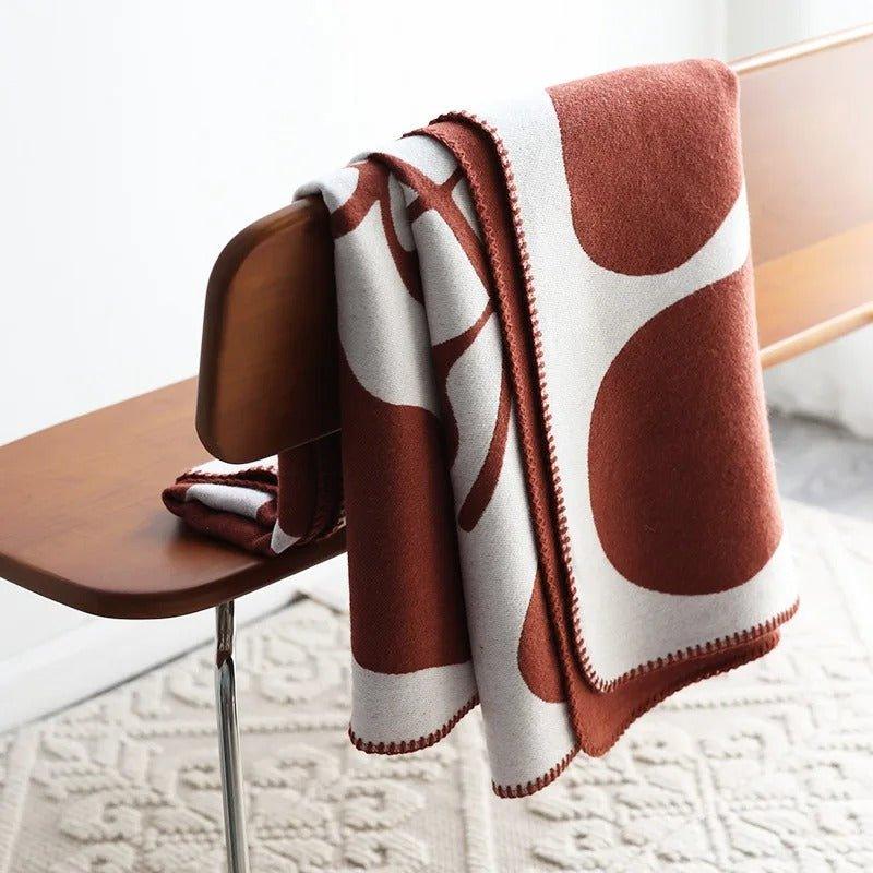 Modern Bohemian Cotton Throw Blanket – Cozy Abstract Design