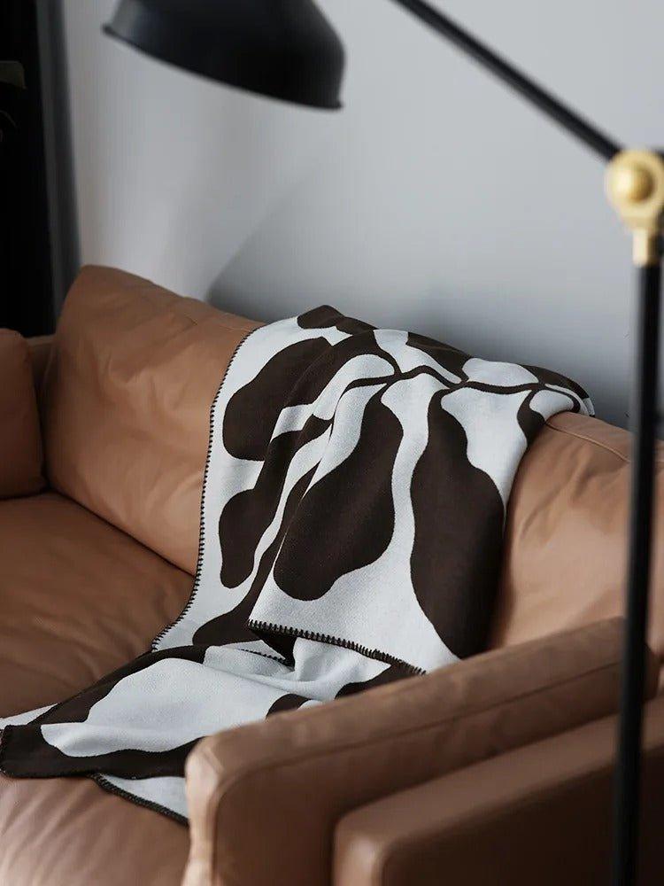 Modern Bohemian Cotton Throw Blanket – Cozy Abstract Design