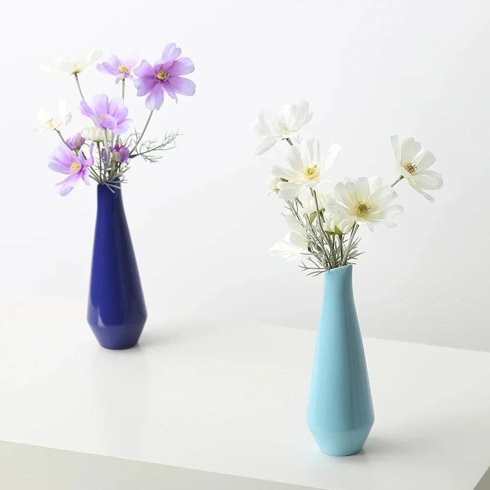Yellow Porcelain Table Vase for Floral Arrangements