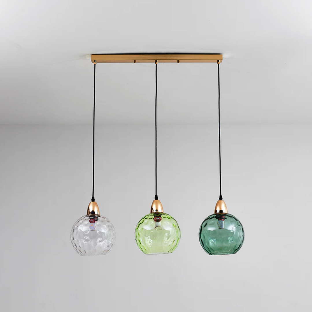 Modern Cluster Pendant Light with 3 Adjustable Glass Lamps