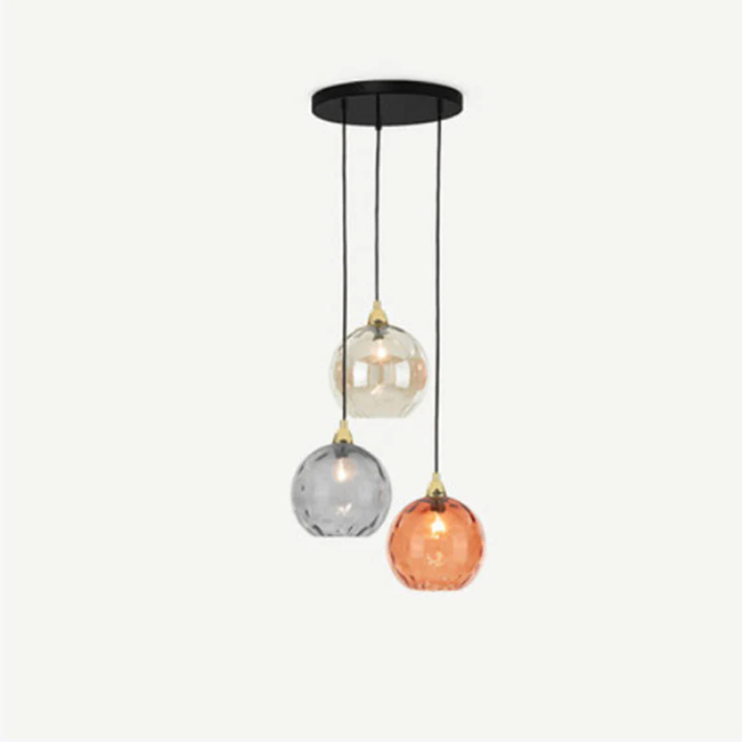 Modern Cluster Pendant Light with 3 Adjustable Glass Lamps