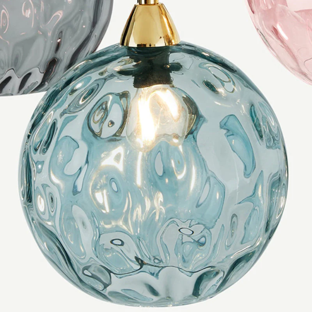 Modern Cluster Pendant Light with 3 Adjustable Glass Lamps