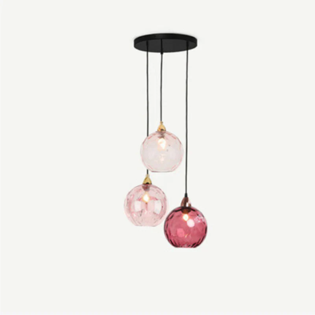 Modern Cluster Pendant Light with 3 Adjustable Glass Lamps