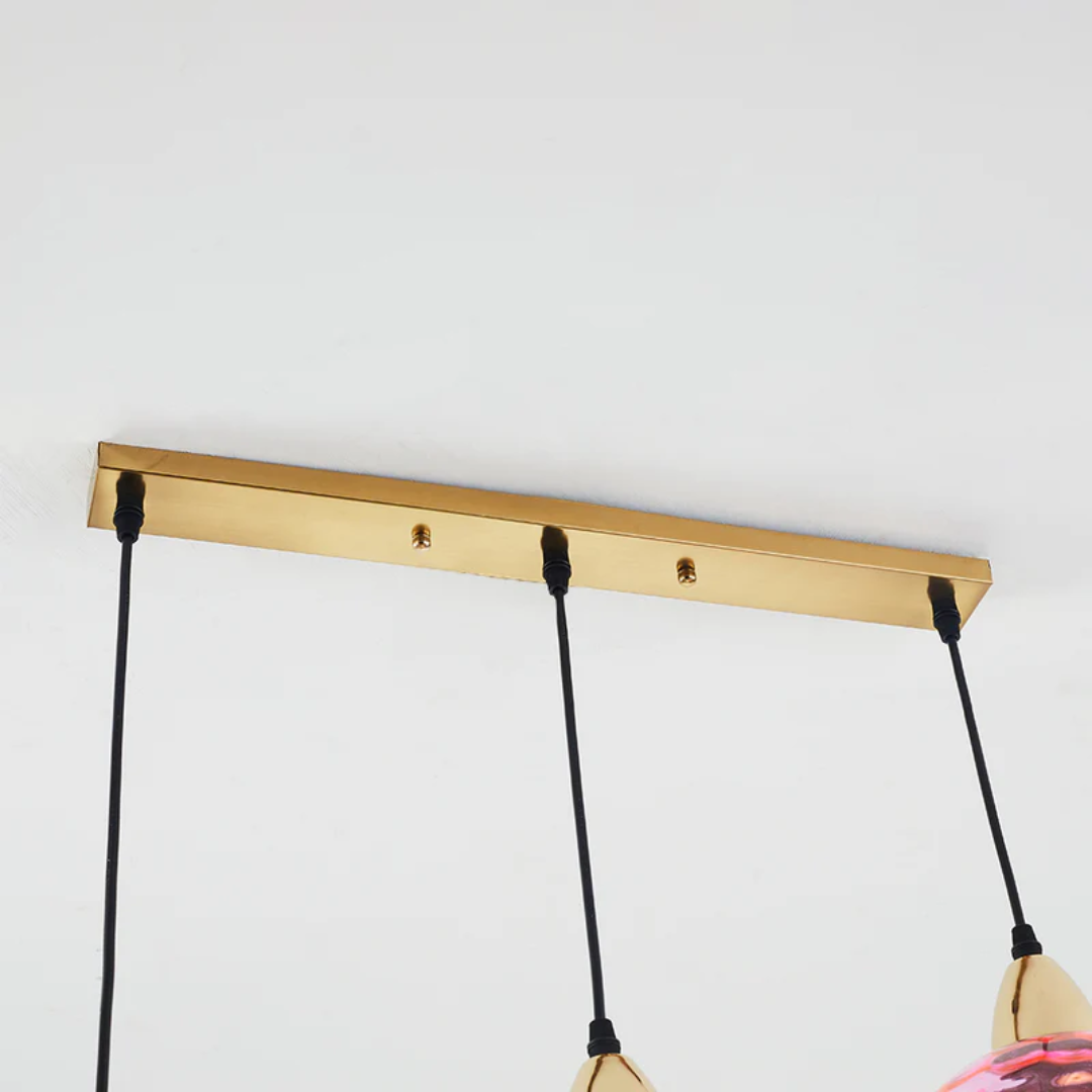 Modern Cluster Pendant Light with 3 Adjustable Glass Lamps