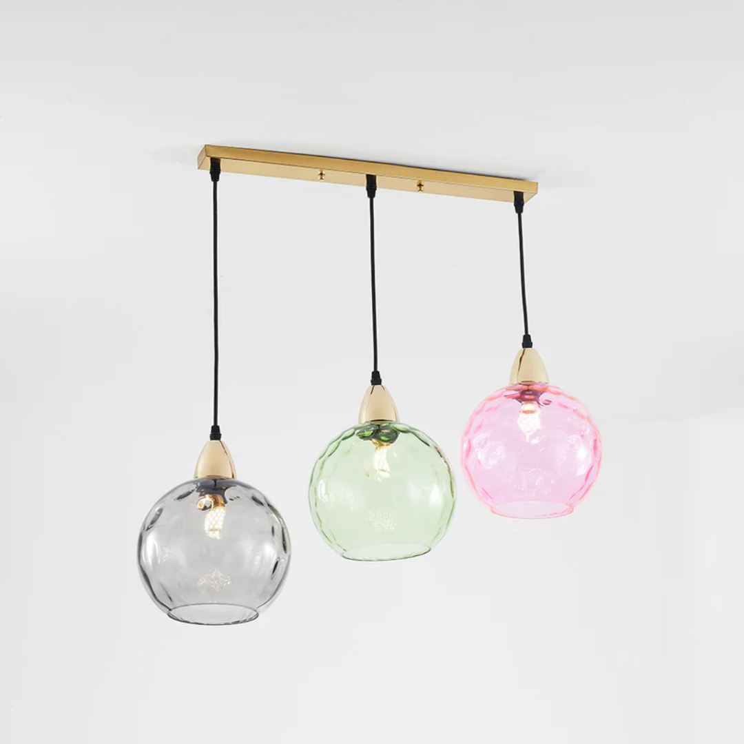 Modern Cluster Pendant Light with 3 Adjustable Glass Lamps