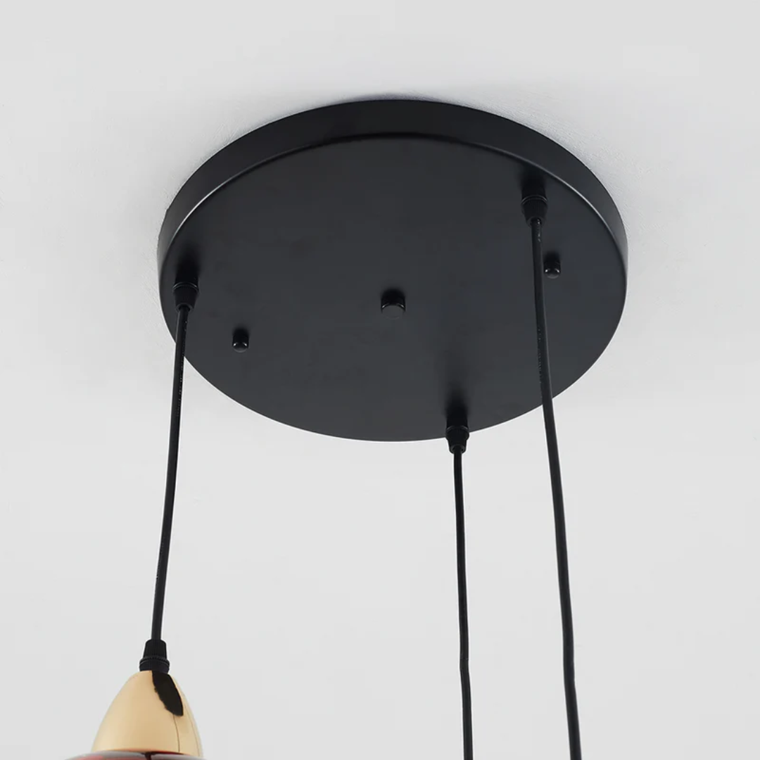 Modern Cluster Pendant Light with 3 Adjustable Glass Lamps