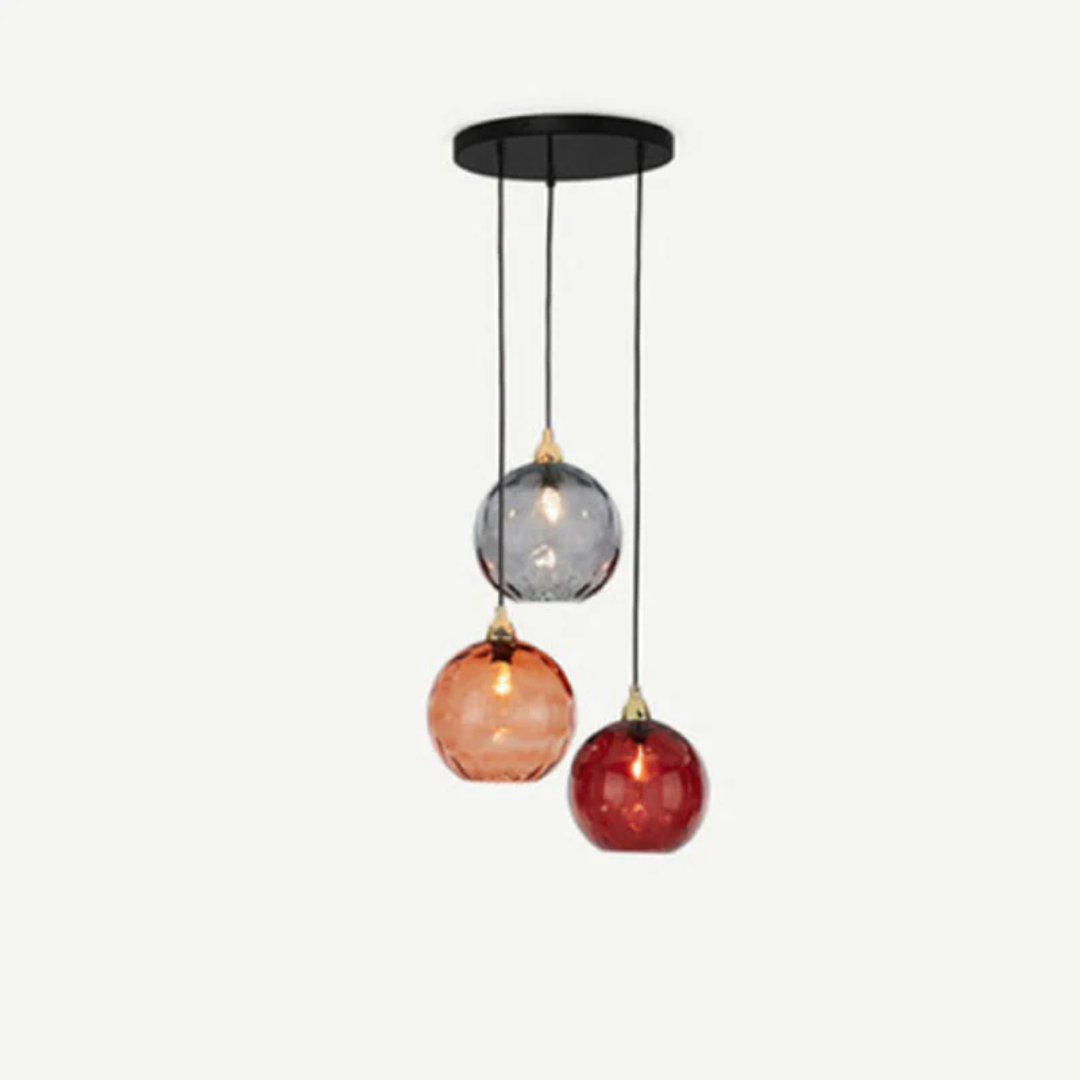 Modern Cluster Pendant Light with 3 Adjustable Glass Lamps