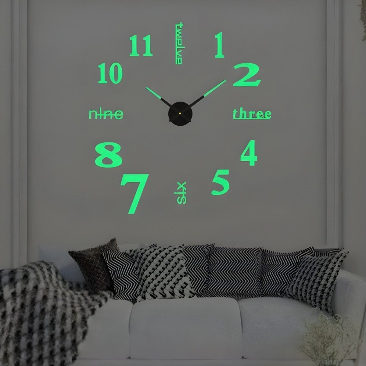 Modern Silent Wall Clock with Unique Number Design