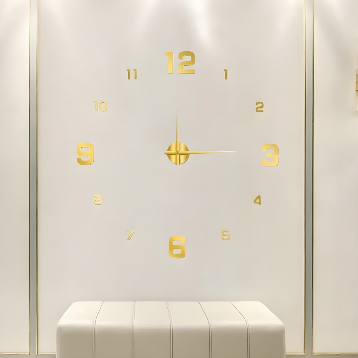 Modern Silent Wall Clock with Unique Number Design