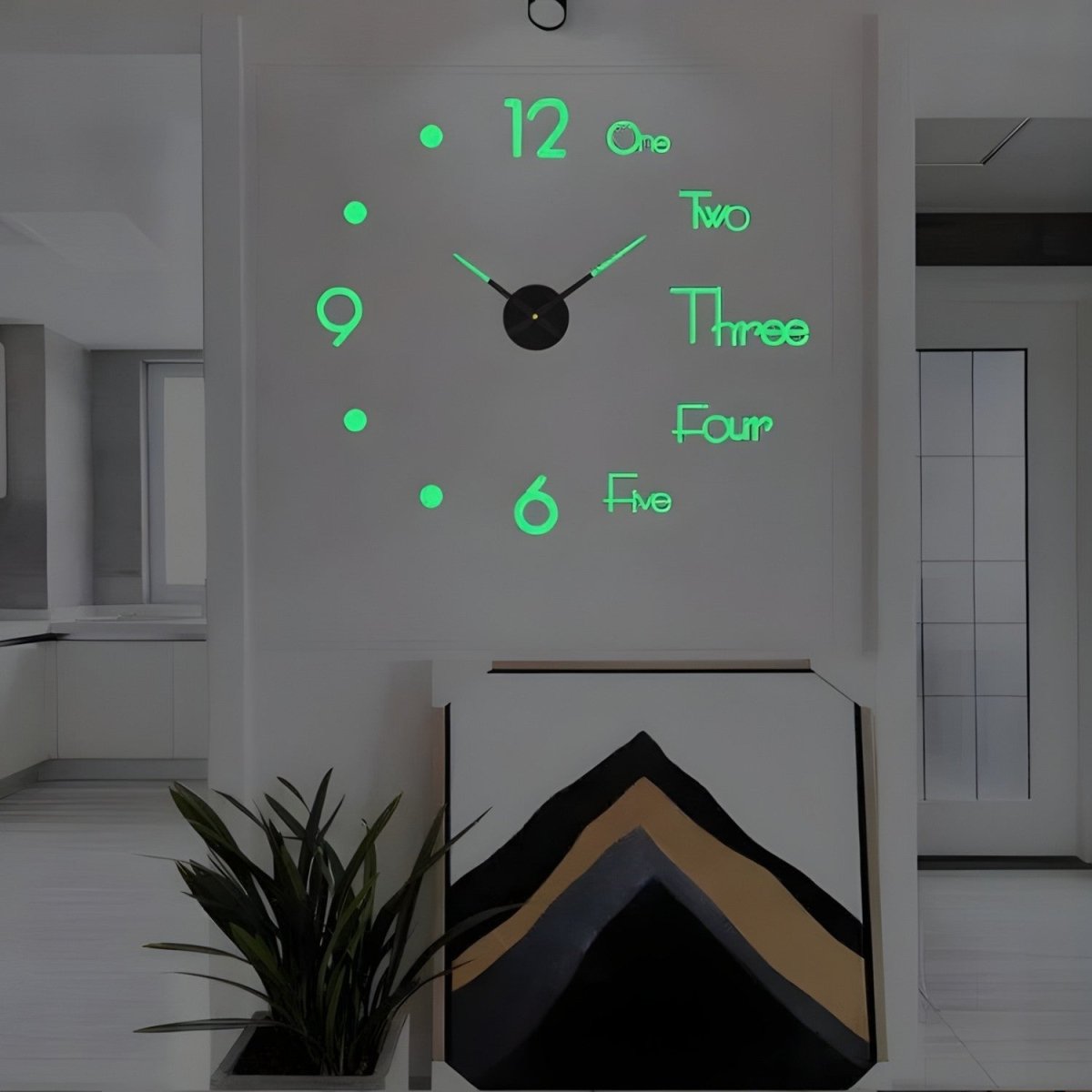 Modern Silent Wall Clock with Unique Number Design
