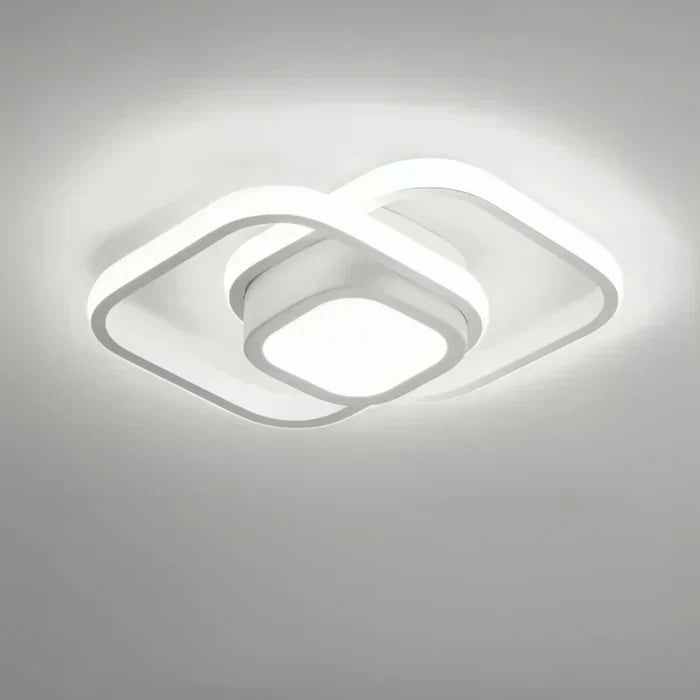 Modern LED Ceiling Light with Double Ring Design