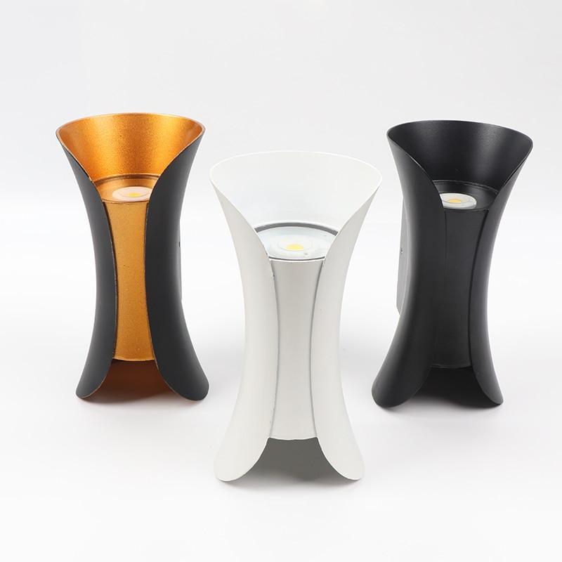 Modern Black-Gold LED Outdoor Wall Lamp