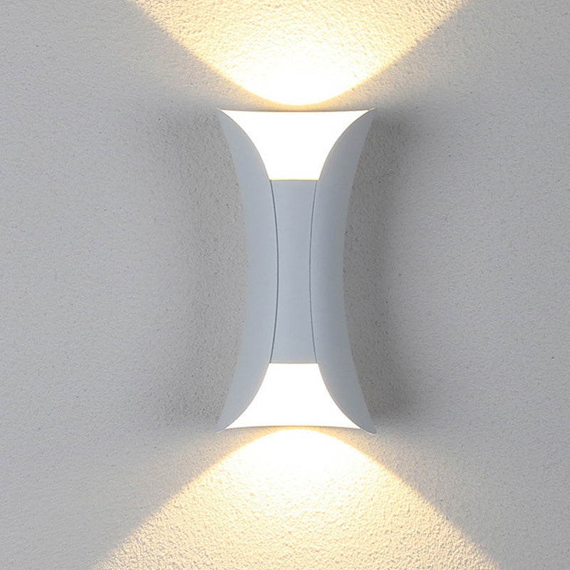 Modern Black-Gold LED Outdoor Wall Lamp